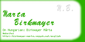 marta birkmayer business card